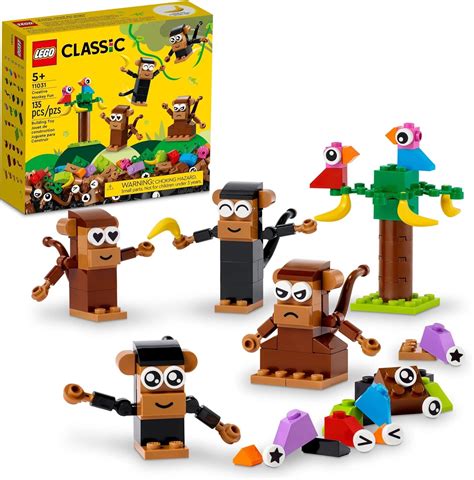 LEGO Classic Creative Monkey Fun 11031 Building Toy Set for Kids, Boys ...