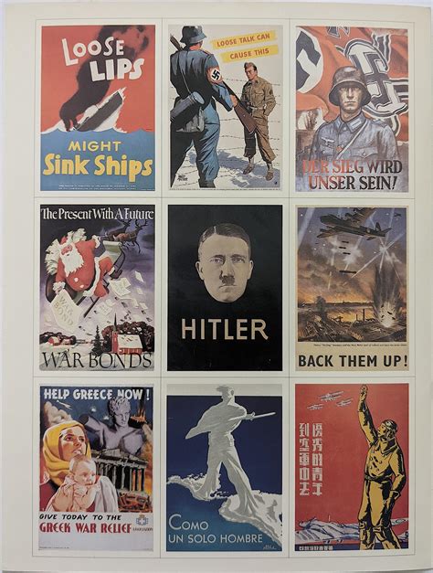 Lot - Illustration World War II Propaganda Posters