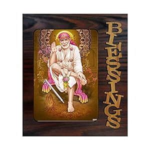 PnF Sai Baba Religious Wood Photo FPnF Rames with Acrylic Sheet (Glass ...