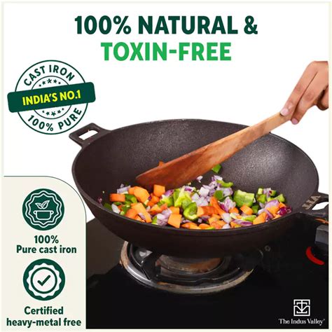 Buy Cast Iron Chinese Wok Kadai Online at Best Price in India – The ...