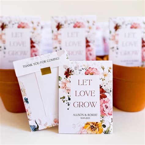 Personalized Wildflower Seed Packet Wedding Favors - Set of 10 - Etsy