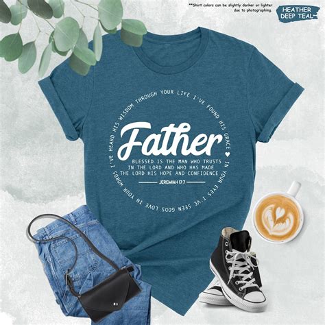 Father Shirt, Christian Dad Shirt, Jeremiah 17 7, Christian Dad Gifts ...