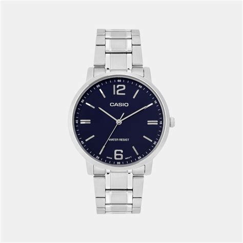 Casio Enticer Men Black Stainless Steel Watch A2434 – Just In Time ...