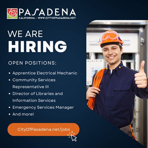 City of Pasadena on Twitter: "We're currently recruiting for an Apprentice Electrical Mechanic ...