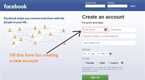 Creating a Facebook Account 的图像结果