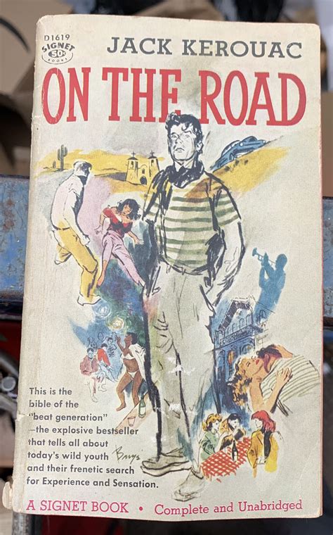 Vintage Book Cover: On the Road by Jack Kerouac