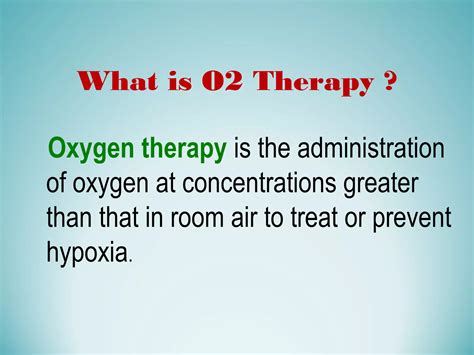 What Is The Oxygen Therapy Definition at Justin Wells blog