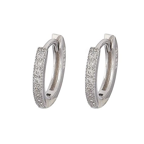ZAVYA Women 925 Pure Silver Round Dangle Hoop Earring for Women ...