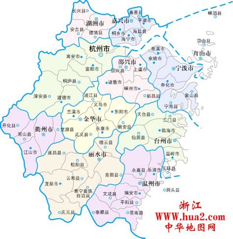 浙江省市区分布图_万图壁纸网