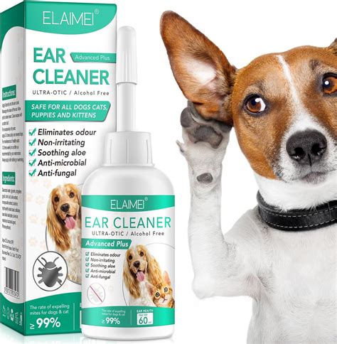 GMOLARSUSCO Dog Ear Drops Treatment for Yeast Infection, itching and Odour, Dog Ear Cleaner or ...