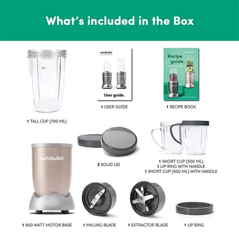 Nutribullet Pro High Speed BlenderMixerSmoothie Maker 900 W, 3 Jar ...