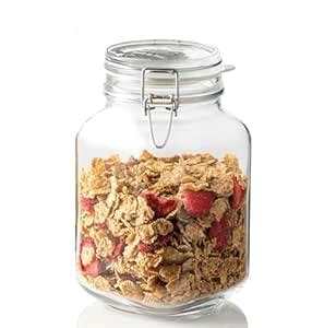 Buy Bormioli Rocco Glass Fido Jar with Lid, 2 Litre, Transparent Online ...