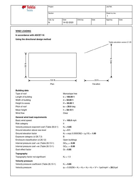 Image result for Wind Load Example On Open Monoslope Roof