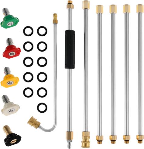 TANGZON 18FT/550cm Telescoping Pressure Washer Wand, 4000PSI High Power Washer Telescopic Spray ...