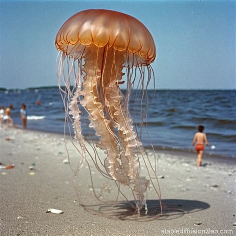 Jellyfish Terrorize Long Island Beaches | Stable Diffusion Online