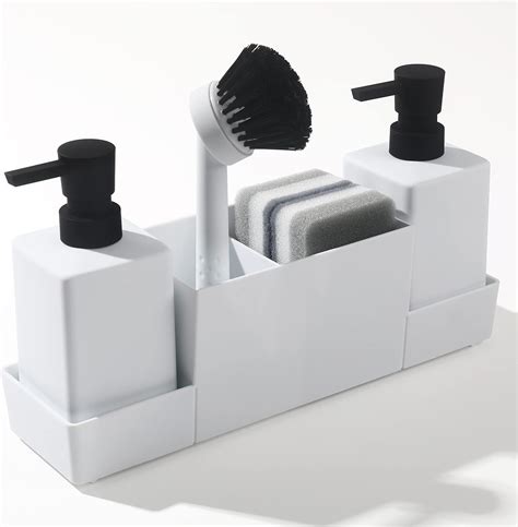 Amazon.com: Kitchen Soap Dispenser with Sponge Holder Set for Sink ...