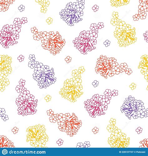 白色背景中的鲜花插图. 无缝矢量图. 手写打印. 向量例证. 插画 包括有 é¢œè‰², æ—, çº¸å¼ - 228137737