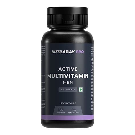 Nutrabay Pro Active Multivitamin for Men - 25 Vitamins & Minerals with ...
