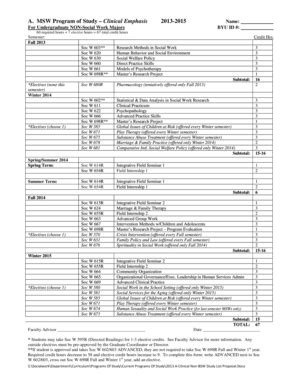 Fillable Online socialwork byu A MSW Program of Study Clinical Emphasis ...