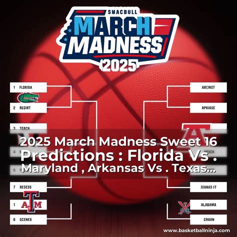 2025 March Madness Sweet 16 Predictions : Florida Vs . Maryland ...