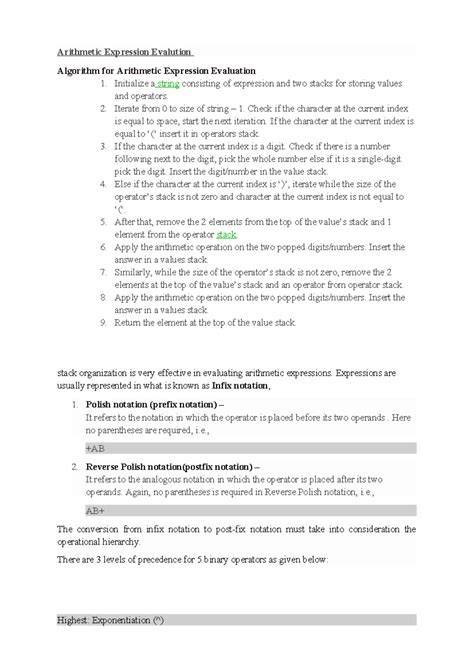 Evaluate Arithmetic Expression - Arithmetic Expression Evalution ...