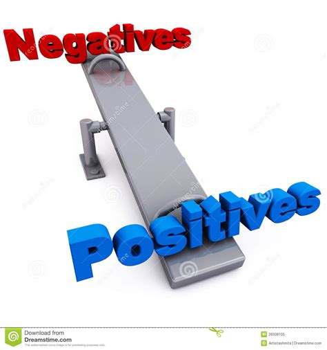 Negative vs positive stock illustration. Illustration of render - 26508105