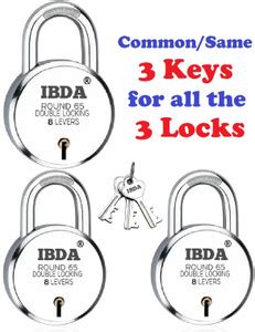 IBDA 3 lock with same key | Double Locking | 8 Levers' Technology ...