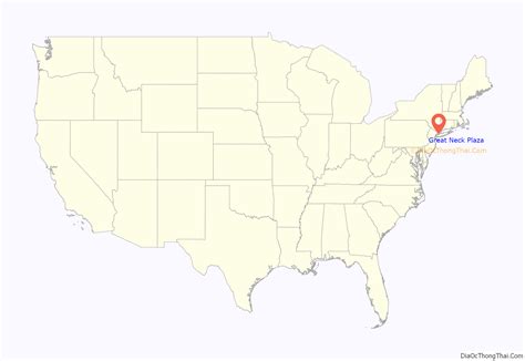 Map of Great Neck Plaza village - Thong Thai Real