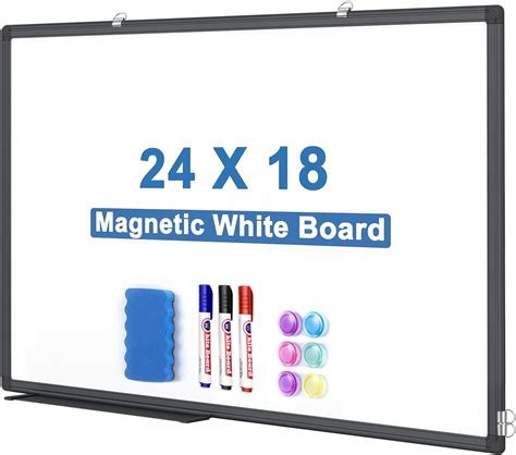 Amazon.com : Magnetic White Board for Wall, 24" x 18" Dry Erase Board ...