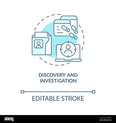Discovery and investigation turquoise concept icon Stock Vector Image & Art - Alamy