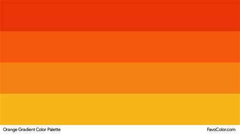 Orange Gradient color palette » FavoColor.com