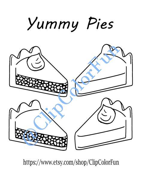 Pie Slice Coloring Page