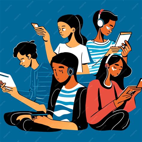 Premium Vector | Digital Age Youth in Drawings