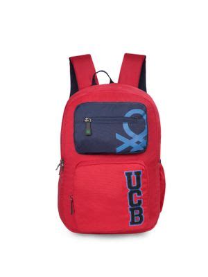 Buy United Colors of Benetton Arcade Unisex Casual School Backpack-Red ...