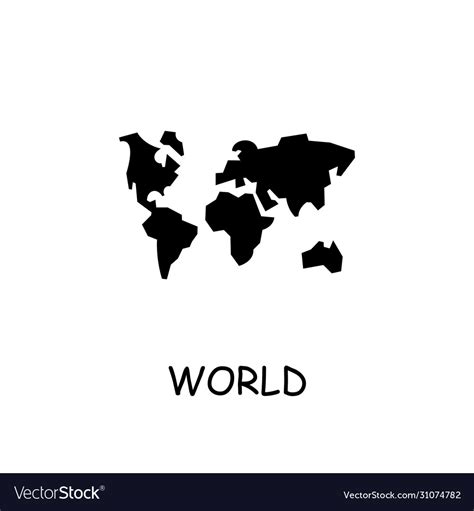 Flat World Map Vector 的图像结果