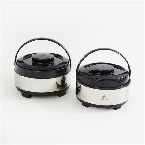 Buy Rivago Nelson Set of 2 Stainless Steel Casseroles from Home Centre ...