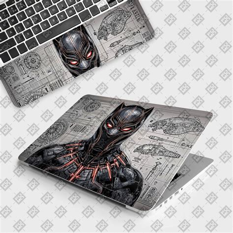 Black Panther Vibranium Tech Comic Laptop Skin