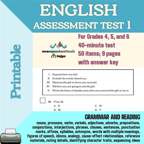 Free Printable Reading Level Assessment Test Pdf - Journeys Within