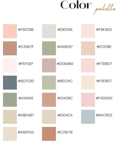 Color palette inspiration aesthetic color palette pastel color palette ...