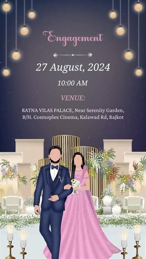 Couple Caricature Invitation Card || Elegant Wedding Invitation Card ||… | Caricature wedding ...