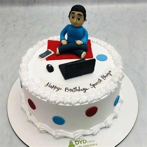Working Man White Cake – Bento Cakes Noida