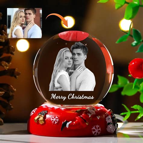 Amazon.com: Personalized Snow Globes with Name Photo Custom Laser ...