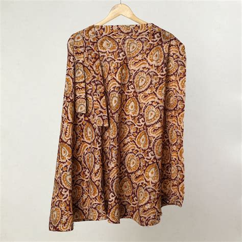 Kalamkari Block Printed Cotton Wrap Around Skirt 09