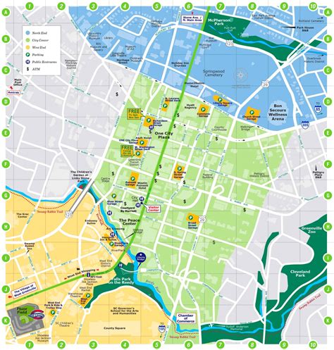 Map Of Downtown Greenville