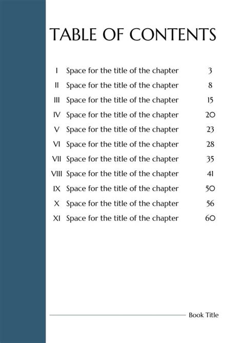 Image result for Castle Lite Table of Contents Template