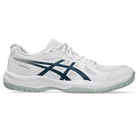 Asics Upcourt 6 Volleyball/Badminton Shoes (White/Tranquil Teal ...