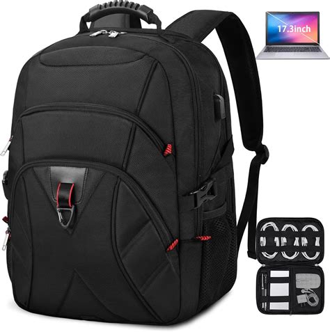 Buy Laptop Backpack 17 Inch with Cable Organizers Large Travel Backpack ...