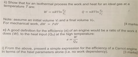 Image result for Work for Isothermal Process