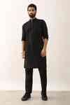 Buy Black Linen Tejas Shirt With Pant For Men by Son Of A Noble Snob ...