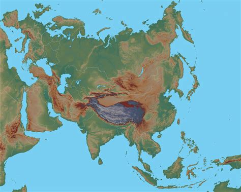 Physical Map of Asia 的图像结果